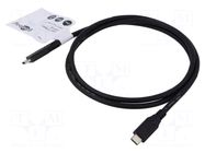 Cable; Thunderbolt 3,Thunderbolt 4,USB 3.2; 1m; black; 4K; PVC GOOBAY
