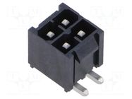 Connector: PCB-cable/PCB; socket; male; PIN: 4; POWERMATE; vertical SAMTEC