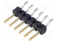 Connector: pin strips; male; PIN: 6; 2.54mm; gold-plated; SMT; 1x6 SAMTEC