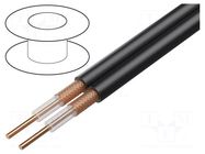 Wire: coaxial; RG59B/U; wire; CCS; PVC; black; 6.15mm LAPP