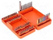 Kit: screwdriver bits; Kit: adapter 1/4" length 50 mm; 54pcs. BAHCO