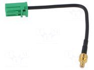 Cable; GT16 female; black; straight; 0.12m MTA