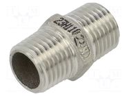 Nipple; threaded,straight; max.10bar; 25mm PNEUMAT