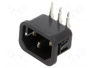 IEC 60320 connector 6130 Connector Inlet 10A C14 SCHURTER
