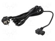 Cable; 3x1mm2; PVC; 5m; black; 10A; 250V POS