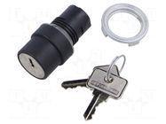 Switch: rotary with key; 22mm; Stabl.pos: 3; none; IP65; prominent EAO