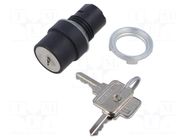 Switch: rotary with key; 22mm; Stabl.pos: 2; none; IP65; prominent EAO