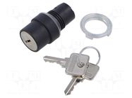 Switch: rotary with key; 22mm; Stabl.pos: 1; none; IP65; prominent EAO