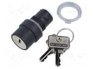 Switch: rotary with key; 22mm; Stabl.pos: 2; none; IP65; prominent EAO