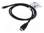 Cable; HDMI plug,mini HDMI plug; PVC; HDCP 2.2,HDMI 2.1; Len: 1m GOOBAY
