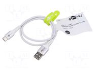 Cable; USB 2.0; USB A plug,USB C plug; 0.5m; white; silicone; 60W GOOBAY