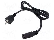Cable; 3x1.5mm2; CEE 7/7 (E/F) plug,IEC C19 female; PVC; 1.5m POS