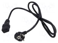 Cable; 3x1.5mm2; CEE 7/7 (E/F) plug angled,IEC C19 female; PVC POS