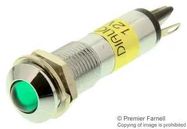 LED INDICATOR, PROM, 12VDC, GREEN
