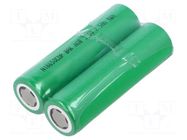 Re-battery: Li-Ion; 18650,MR18650; 3.6V; 2500mAh; Ø18.55x65.1mm BAK BATTERY