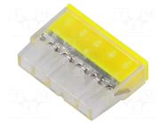 Quick splice; 24A; 450V; for cable; spring clamp; yellow; ways: 1 PAWBOL