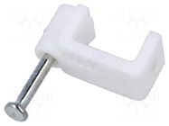 Holder; natural; for flat cable; 100pcs; with a nail TIE10