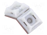 Holder; screw,self-adhesive; polyamide; UL94V-2; white; L: 20mm TIE10