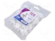 Holder; natural; on round cable; 100pcs; with a nail; 12mm TIE10