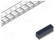 Connector: pin strips; socket; male; PIN: 20; vertical; SMT; 1.27mm SAMTEC