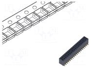 Connector: pin strips; socket; male; PIN: 36; vertical; SMT; 1.27mm SAMTEC