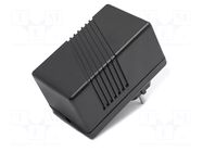 Enclosure: for power supplies; X: 64.5mm; Y: 120mm; black ELBAG