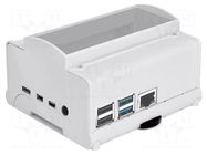 Enclosure: for computer; grey; 101mm; for DIN rail mounting ELBAG