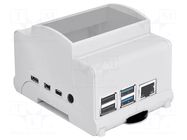 Enclosure: for computer; grey; 69mm; for DIN rail mounting ELBAG