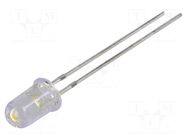 LED; white warm; 5mm; 60000÷70000mcd; 15°; Front: convex; 2.7÷3VDC OPTOSUPPLY