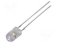 CRLED; white warm; 5mm; 8000mcd; 30°; Front: convex; 5.5÷20VDC OPTOSUPPLY