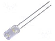 LED; white warm; 5mm; 500÷750mcd; 120°; Front: recessed; 5VDC; 150mW OPTOSUPPLY