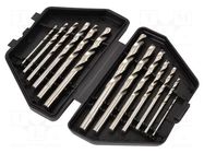 Drill set; for metal; high speed steel; plastic box; metal AVIT
