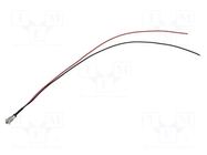 Indicator: LED; prominent; green; 2.1VDC; Ø6mm; MPC; cables; 300mm BIVAR
