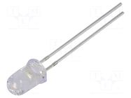 LED; white cold; 5mm; 60000÷70000mcd; 15°; Front: convex; 2.7÷3VDC OPTOSUPPLY