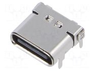 Connector: USB C; socket; SMT; PIN: 24; horizontal; top board mount GCT