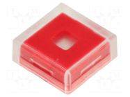 Button; -40÷85°C; square; red,transparent; TLL-6 DIPTRONICS