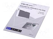 GDPR privacy filter; natural (transparent); Thk: 0.5mm; 13.6" QOLTEC