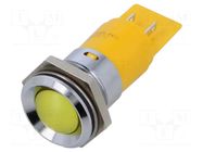 Indicator: LED; conical; yellow; 24VDC; 24VAC; Ø22mm; IP67; 350mcd CML INNOVATIVE TECHNOLOGIES