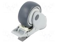 Transport wheel; Ø: 75mm; H: 109mm; torsional with lock; 70kg COLSON