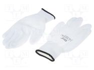 Protective gloves; Size: L; white AVIT