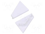 Cap for LED profiles; white; 20pcs; ABS; GEN2; CORNER14 TOPMET