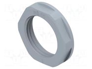 Nut; PG11; polyamide; 24mm; grey; Thread: PG; Entrelec TE Connectivity