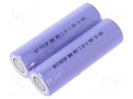 Re-battery: Li-Ion; 21700; 3.6V; 4000mAh; Ø21.3x70.3mm; 40A BAK BATTERY