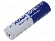 Re-battery: Li-Ion; 18650,MR18650; 3.6V; 4000mAh; Ø18.7x69.2mm XTAR