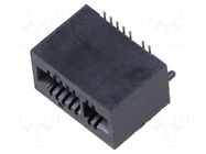 Connector: card edge; PIN: 16; SMT; on PCBs; 1mm SAMTEC