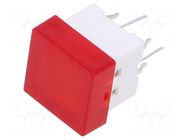 Switch: keypad; Pos: 2; SPST-NO; 0.05A/24VDC; red; LED; red; THT OMRON Electronic Components