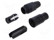 Connector: XLR; plug; female; PIN: 3; straight; for cable; soldering NEUTRIK