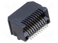 Connector: card edge; PIN: 20; SMT; on PCBs; 0.8mm SAMTEC