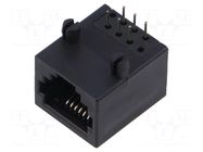 Connector: RJ12; socket; PIN: 6; 6p6c; on PCBs,PCB snap; THT ADAM TECH