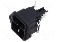 Connector: AC supply; socket; male; 10A; 250VAC; C14 (E); KEA; IP40 SCHURTER